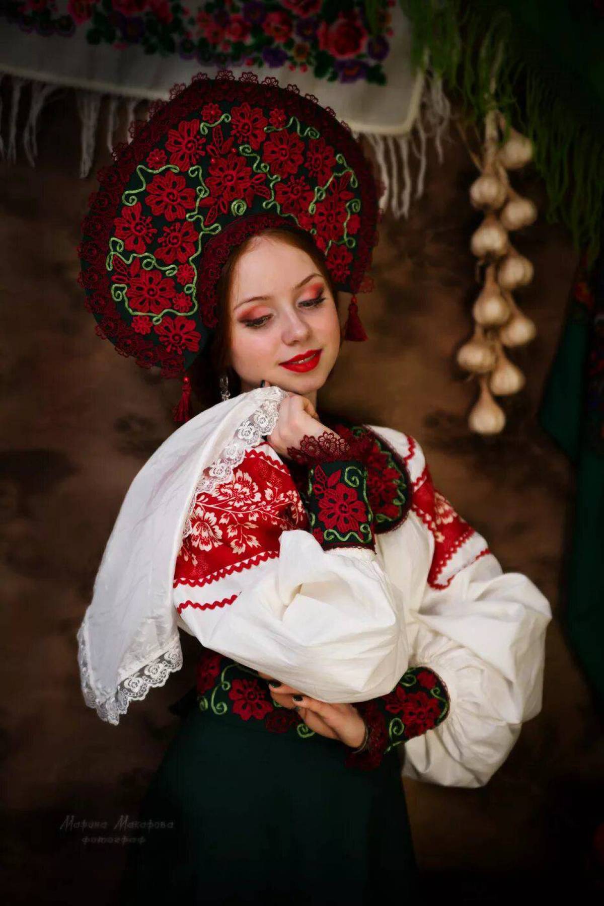 Women in Slavic costumes underwear in Changwon