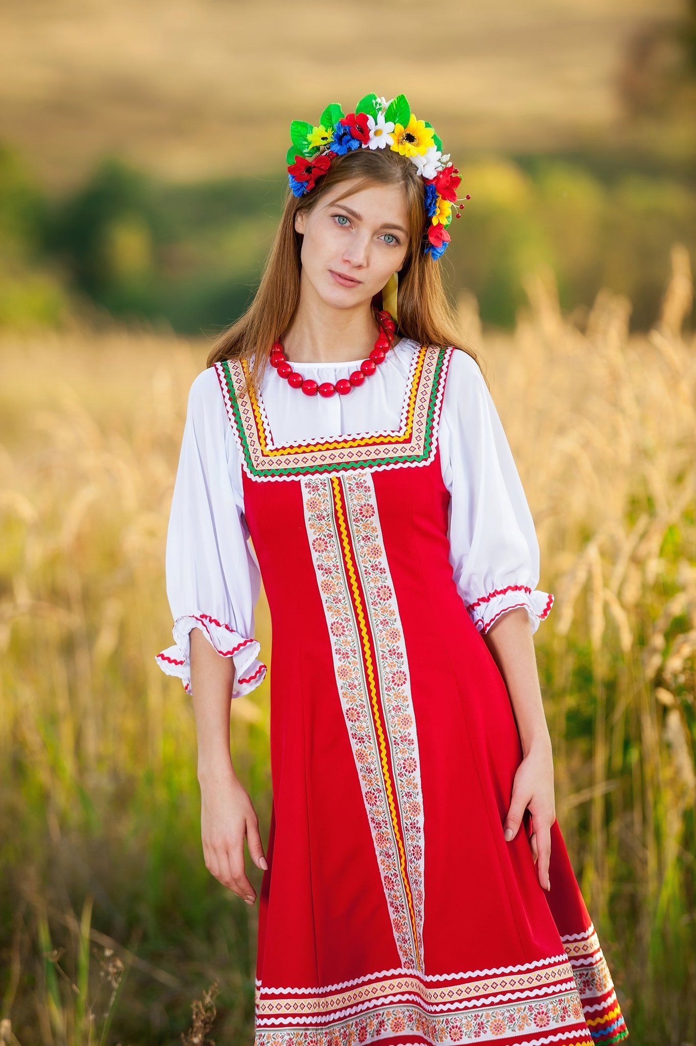 Women in Slavic costumes in Changwon