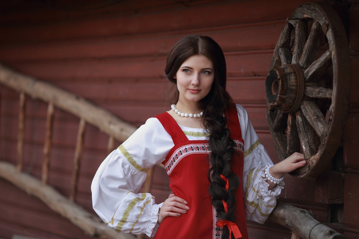 Girls in Slavic costumes in Changwon